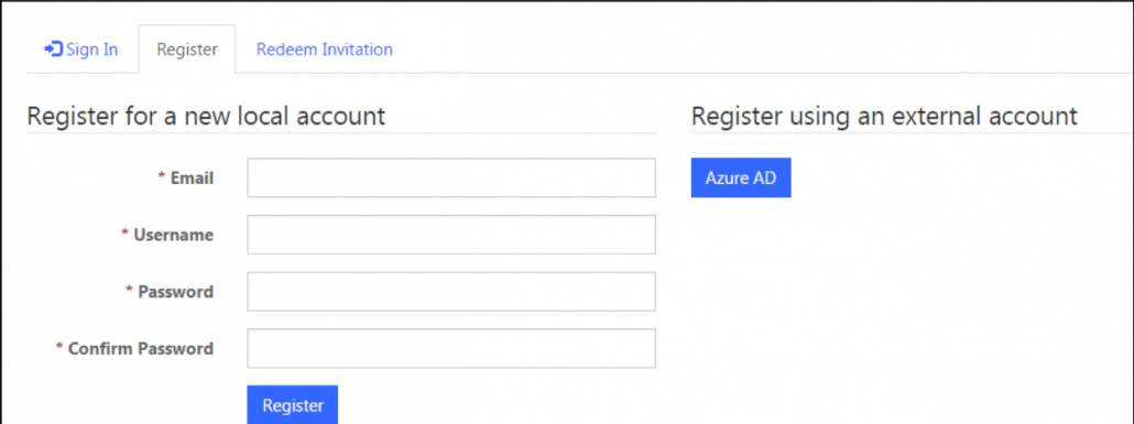 register for new account